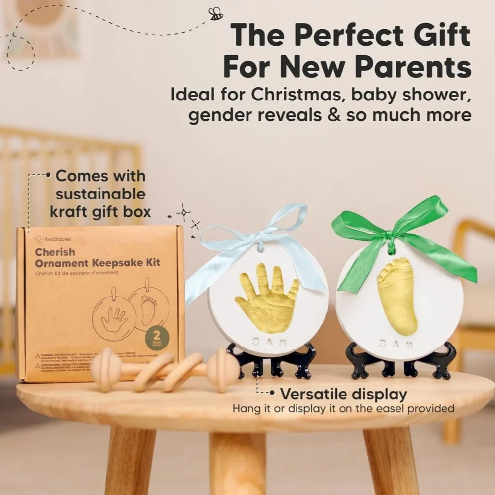Gold‎ Hand and Footprint Ornaments KIT